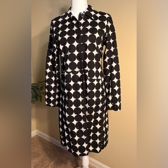 Will’s River Co Jackets & Blazers - EUC Coat: White w Large Black Polka Dots, Lightweight, Tailored, Vintage